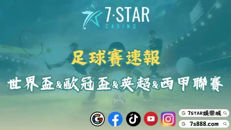 足球賽速報!世界盃、歐冠盃、英超聯、西甲聯賽一次掌握!